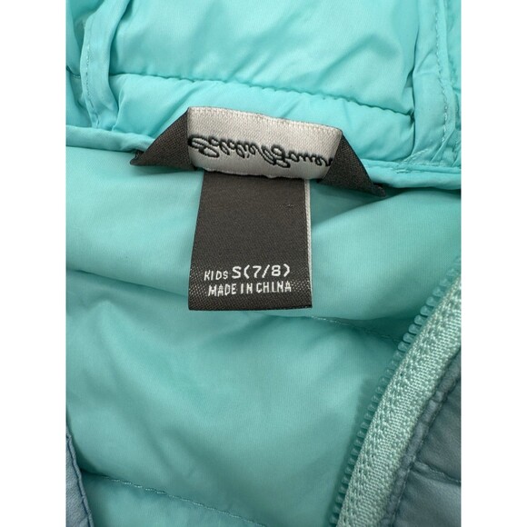 Eddie Bauer Girls  Jacket Size S 7/8 Dream Blue hombre puffy jacket - Picture 4 of 9